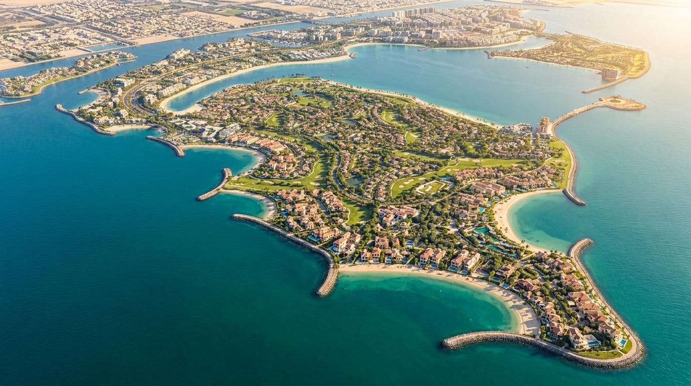 Villas waterfront Bay Villas by Nakheel en bord de mer à Dubai Islands