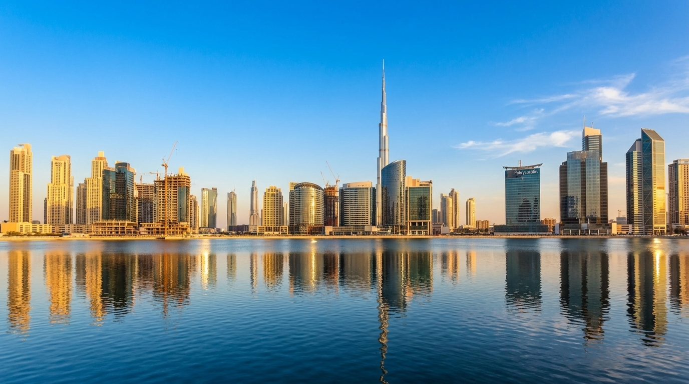 Skyline de Dubai avec le Burj Khalifa, illustrant la réforme du visa résident-investisseur immobilier