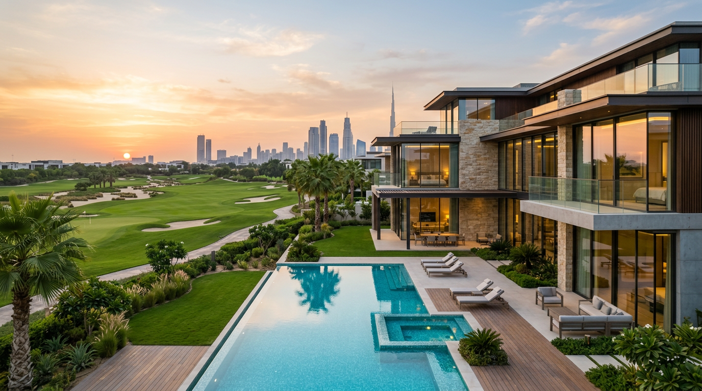 Villa de luxe surplombant un golf à Dubai