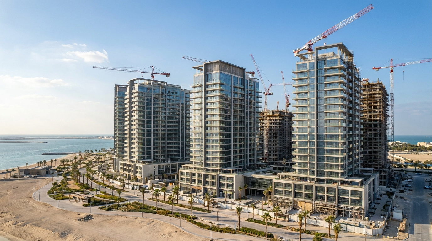 Développement résidentiel en construction à Abu Dhabi