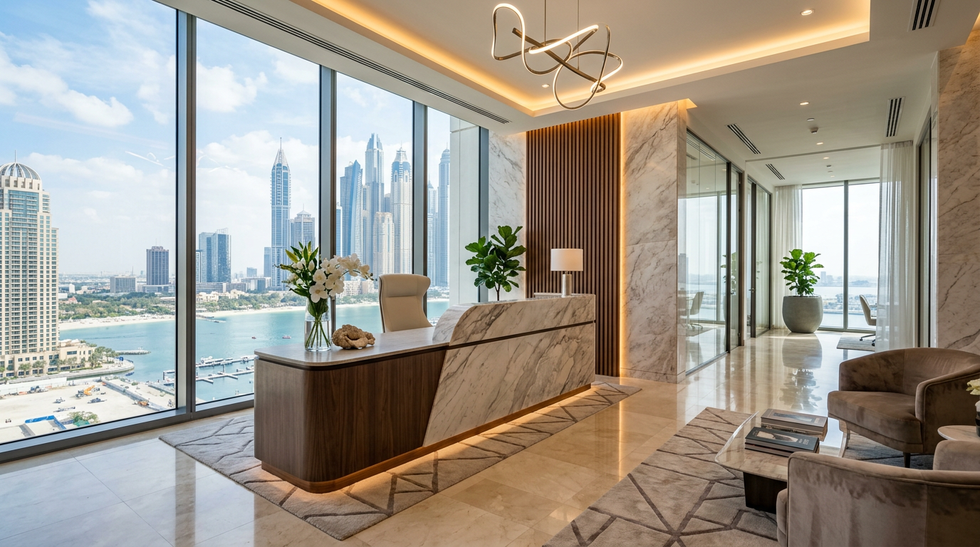 Bureau moderne d'une agence immobilière à Dubai