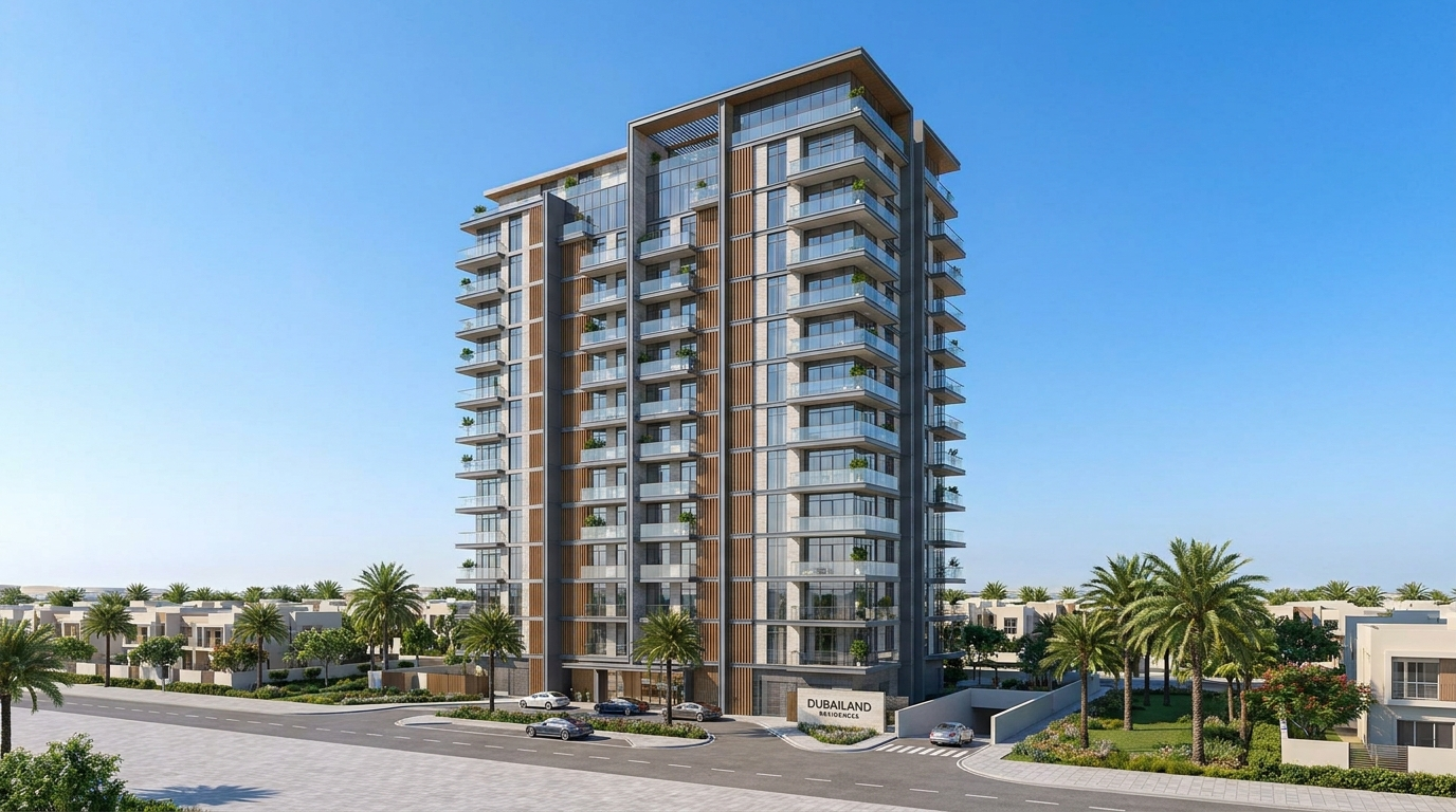 Tour résidentielle moderne de 17 étages à Dubailand Residence Complex