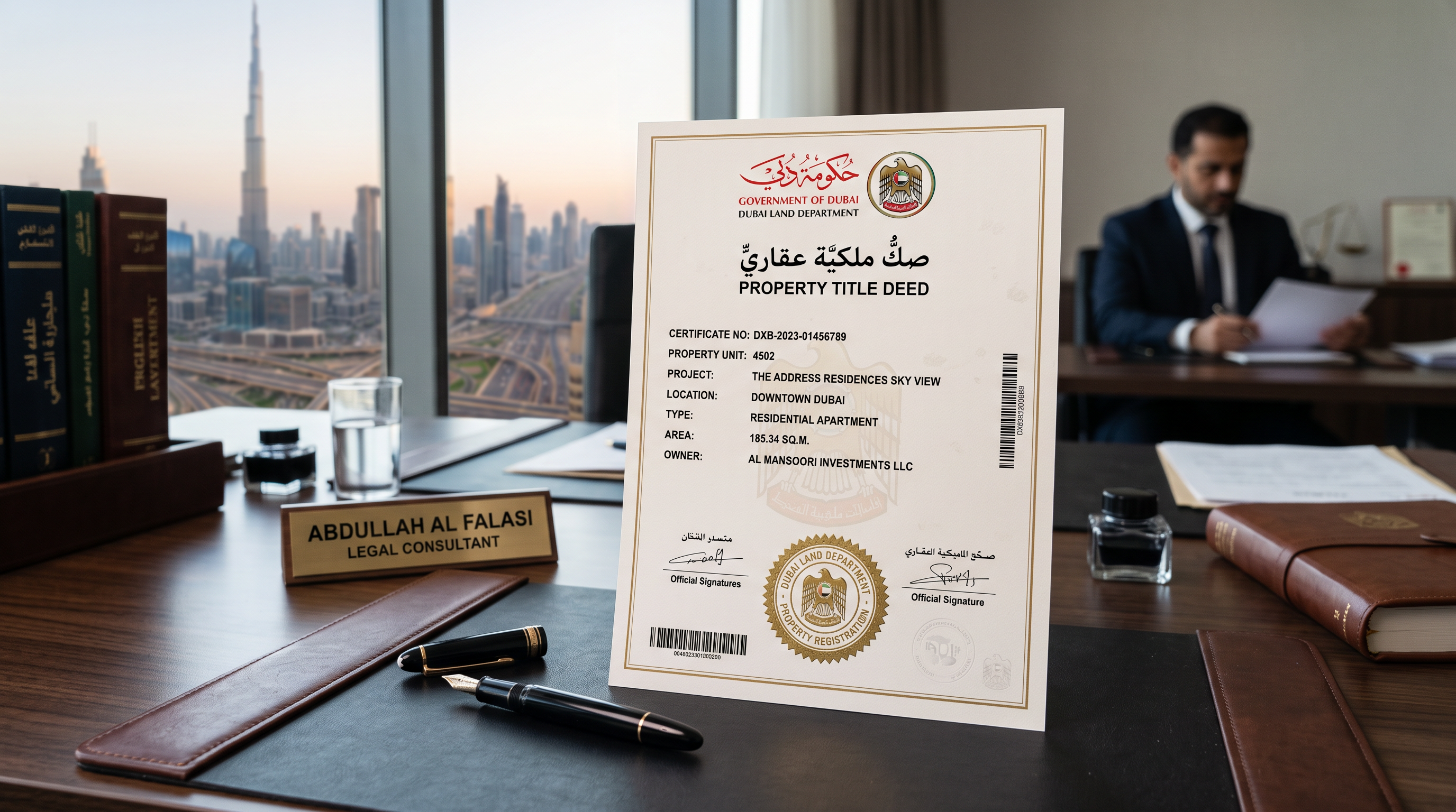 Titre de propriété officiel du Dubai Land Department
