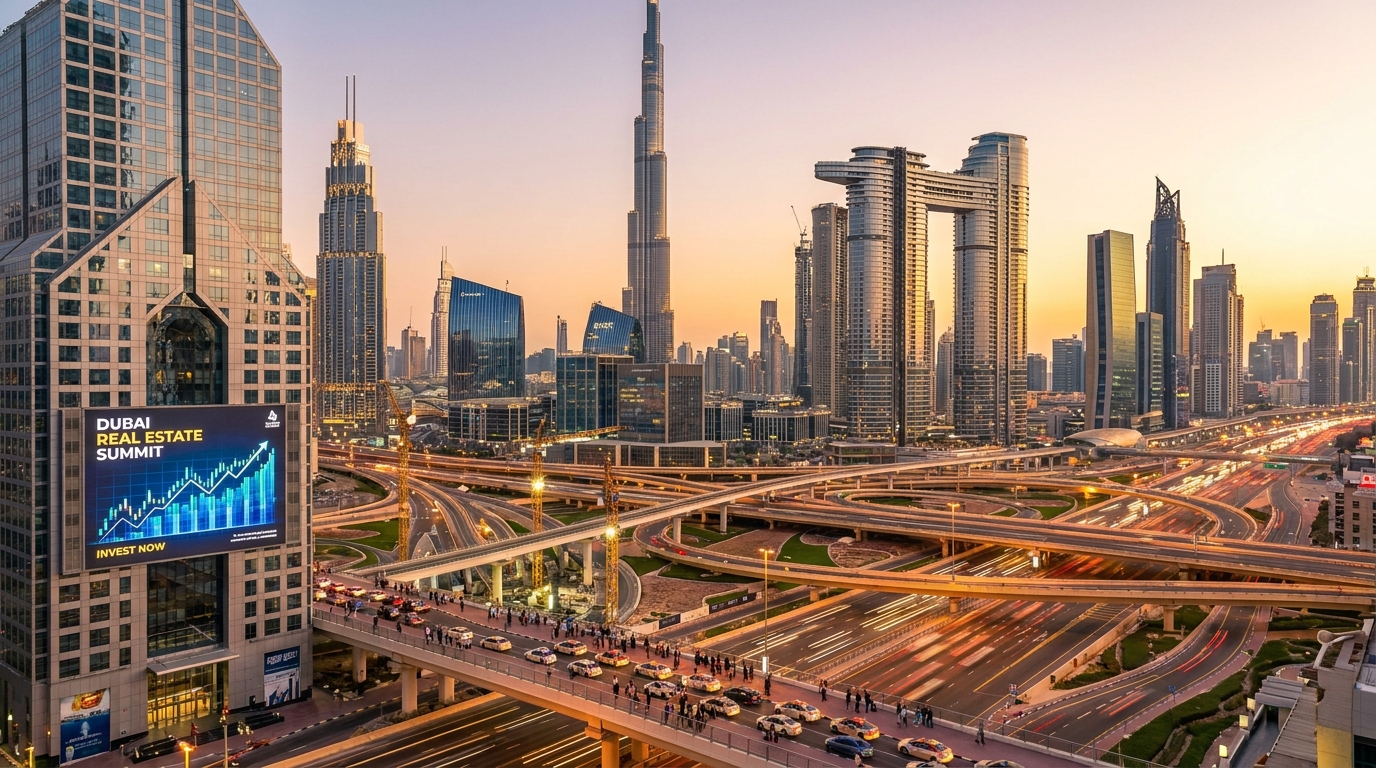 Skyline de Dubai illustrant le rythme quotidien des transactions immobilières du 20 juillet 2026