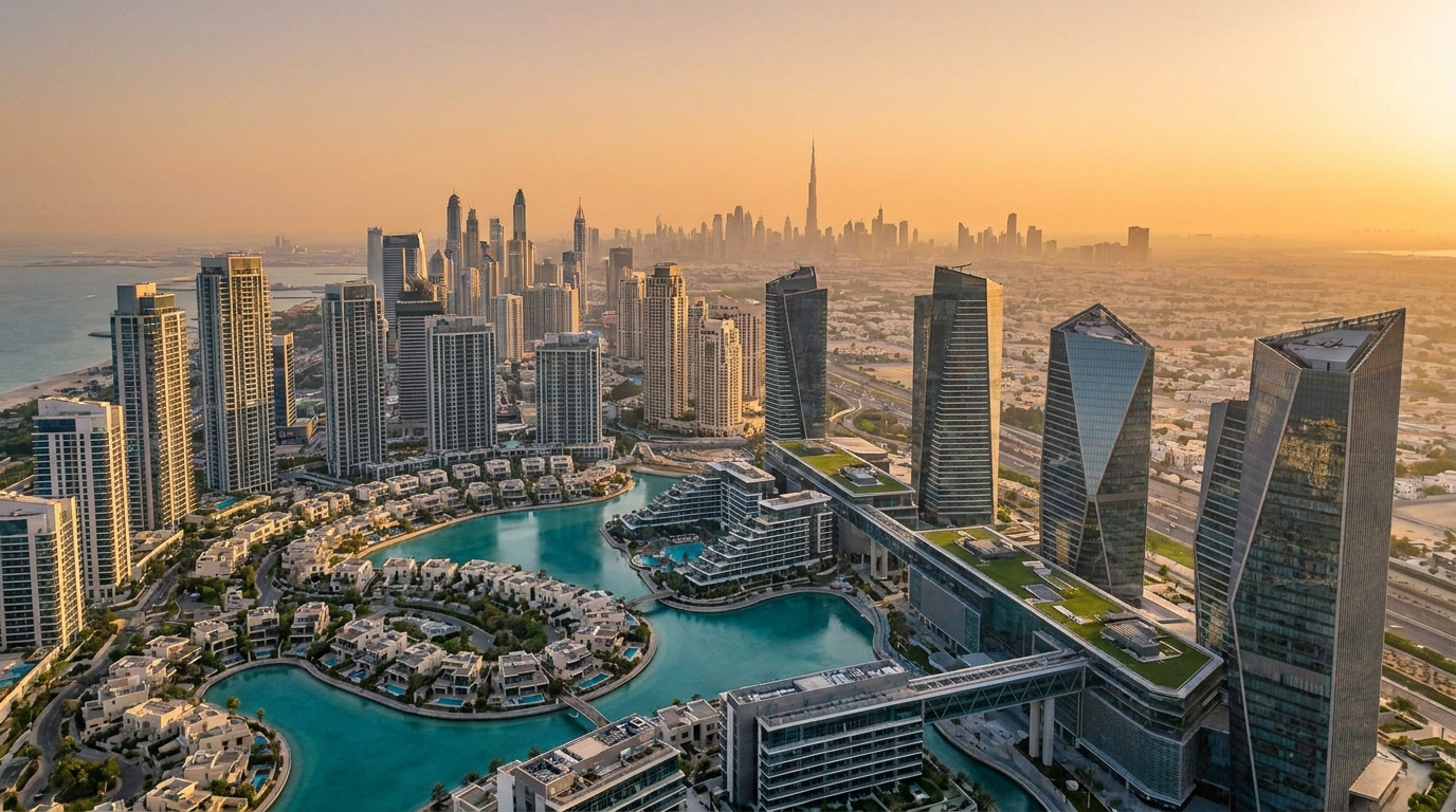 Rendu architectural de la méga-ville Emaar, plus grand projet immobilier jamais lancé à Dubai