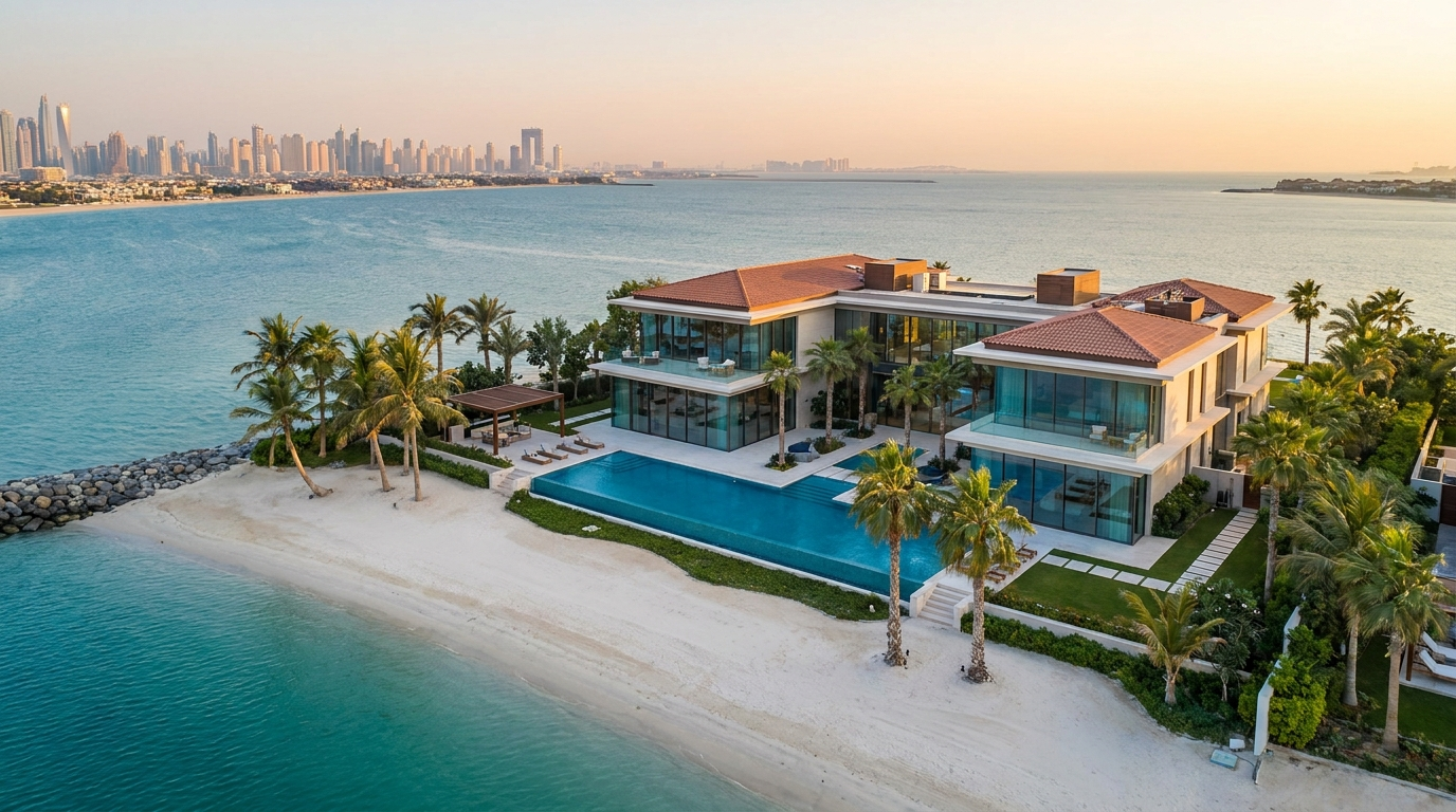 Villa de luxe en bord de mer sur une île privée à Dubai, vendue 280 millions AED