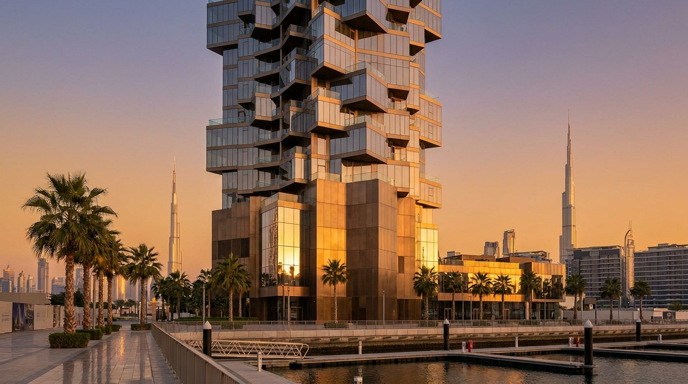 Tour résidentielle moderne à l'architecture avant-gardiste à Dubai