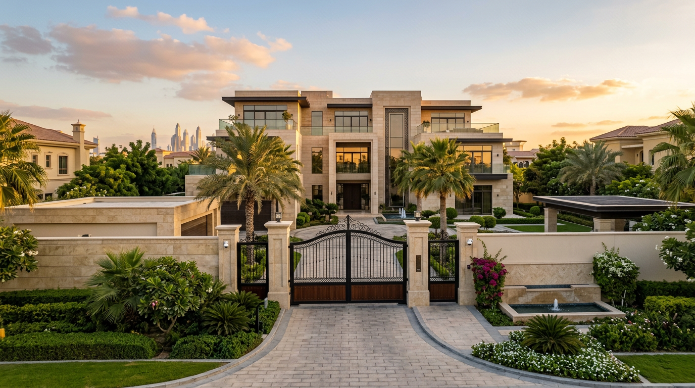 Villa de luxe privée avec entrée sécurisée à Dubai