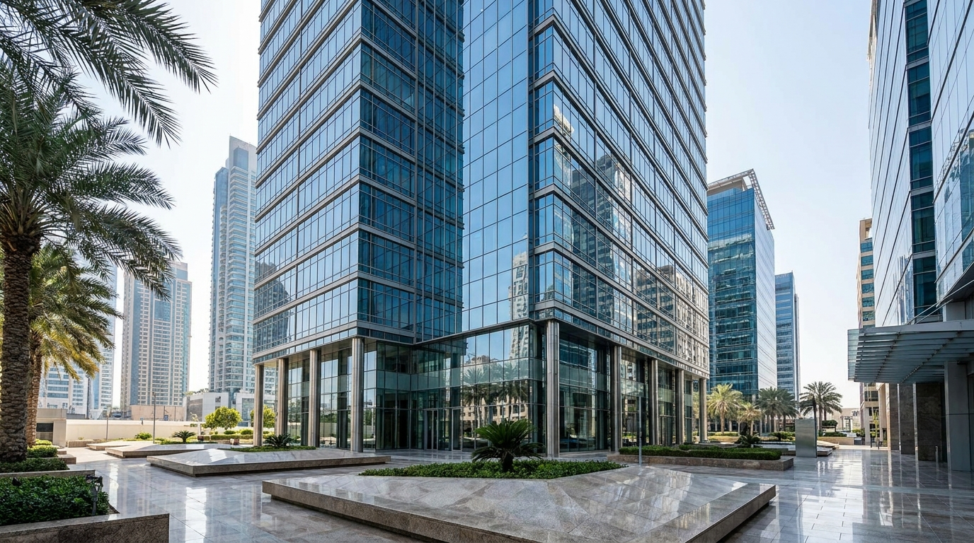 Immeuble bancaire moderne au DIFC, Dubai