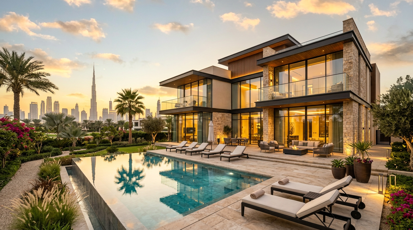 Villa moderne avec piscine privée à Dubai